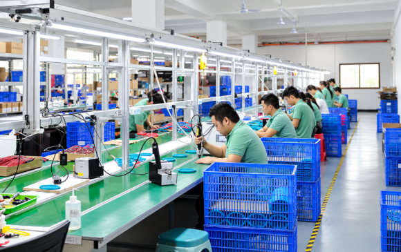 Gaming accessories production line at iPlayGear factory