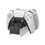 Black and White Charging Dock for PS5 Controller - Image 3