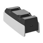Black and White Charging Dock for PS5 Controller - Image 4