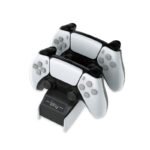 Black and White Charging Dock for PS5 Controller - Image 5