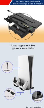 2 in 1 Dual Charging Dock and Holder for PS5 Console&Controller - Image 9