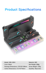 LED Charging Dock with Game Card Storage for Nintendo Switch 2 - Image 15