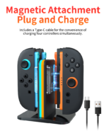 Magnetic 4 in 1 Charging Dock for Nintendo Switch 2 Joy-Con - Image 13