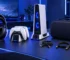PlayStation compatible accessories with controllers, charging dock, headset, cooling stand, case and cables